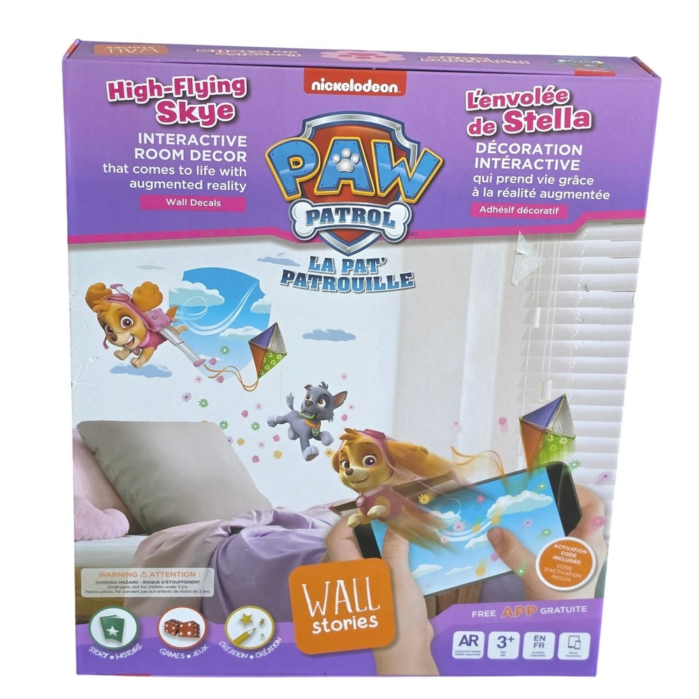 Paw Patrol Skye Interactive Wall Decals Augmented Reality Room Decor 39x31in